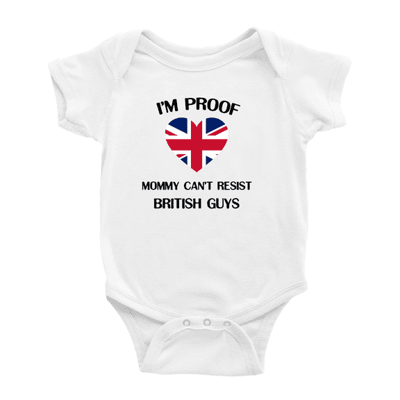 I'm Proof Mommy Can't Resist British Guys Cute Baby Clothes (White, 12-18 Months)