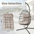thumbnail image 5 of Egg Chair Cushion Replacement, Waterproof Hanging Basket Seat Cushion, U-Shape Swing Chair Cuhsion 37x49 Inches for Indoor Outdoor Patio Porch Furniture (Only Cushion), 5 of 7