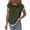 Army Green-09, variant on STETMN Womens Summer Cap Sleeve Tops Ribbed Knit Color Block Tee Blouses Trendy Summer T Shirts with Pocket