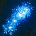 CASAFUN Warm White 40 LED Christmas Cluster Lights Plug in, Snowflake