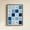 Rolled Canvas, variant on Minimalist Hockey Player Grid Print, Blue Ice Sports Poster