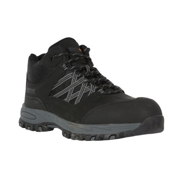 Regatta - Zapatos de Seguridad Sandstone con Cordones para Hombre (Negro, Granito) Regatta UTRG6629_blackgranite
