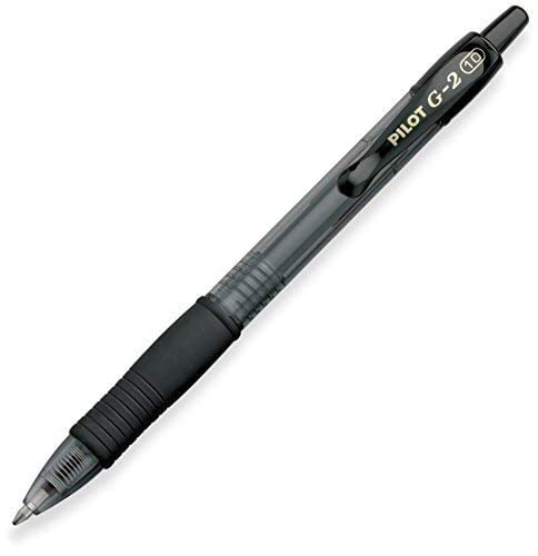 Bold Point Black 10-PACK Pilot G2 Retractable Gel Ink Roller Ball Pens 31237