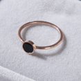 thumbnail image 1 of Anillo Redondo Negro | Epoxi Círculo 6/8/14MM Acero De Titanio Joyería De Oro Rosa De 18 Quilates Dedo Índice/Junta/De Cola, 1 of 4