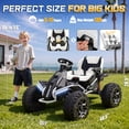 thumbnail image 3 of East doll 24V Ride on Toys for Big Kids, 24V Ride ons Car ATV for Kid with 4×200W Motors, Parent Remote Control, Bluetooth Music, Adjustable Seat, Off Road Kids Electric Car for Ages 3-12, White, 3 of 10