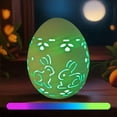 thumbnail image 4 of HOARBOEG Hollowed Out Ceramic Easter Egg LED Night Light, Glowing Glazed Egg Ornament, Spring Tabletop Centerpiece Decor for Home Mantel Shelf Holiday Display, 4 of 5