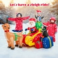 thumbnail image 3 of Patiojoy 6FT Long Christmas Inflatable Santa Claus & Penguin on Sleigh Blow Up Reindeer Pulling Sleigh Lighted Inflatable Santa Claus Carrying Gifts, 3 of 10
