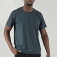 thumbnail image 2 of Vedolay Tops Men's Casual Cotton Short Sleeve Crew Neck Shirt Unisex Tees T-Shirts,Gray 3XL, 2 of 5