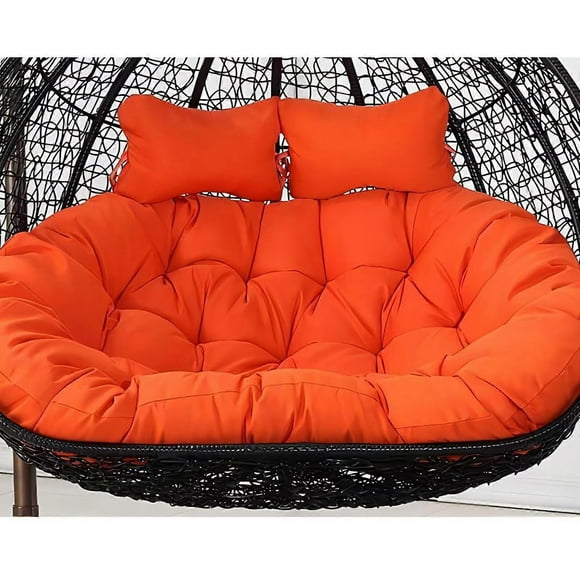 9seater outdoor egg chair swing cushion, washable replacement pads, large, shape, nest thick, soft, solid color, back cushion for ultimate comfort