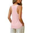 thumbnail image 3 of Cotton Linen Tank Top, Audhol Women's Summer Ice Wrinkled Cotton Linen Suspender Vest Pink Women's Summer Sleeveless Vest L, 3 of 3