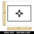 thumbnail image 2 of New Mexico Flag Self-Inking Rubber Stamp Ink Stamper - Red Ink - Small 1 Inch, 2 of 7