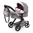 thumbnail image 1 of Bayer Design - Poussette pour Poupées Xeo - Poussette pour Bébé avec Sac, Poignée Réglable et Réversible, Pliable - Poupées jusqu'à 18” - Gris Rose - 3 Ans et Plus - 17033AA, 1 of 7