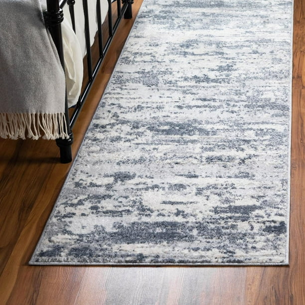 Caspian Collection Runner Rug ‚Äì 6 Ft Runner Gray LowPile