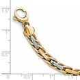 thumbnail image 3 of Leslie's  14K Two-tone Polished and Brushed Link Bracelet, 3 of 3