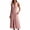 #300-Pink, variant on Roncen Women's Linen Midi Dress, V-Neck Sleeveless Button-Front Dress with Side Pockets & Slit, Casual Boho Style