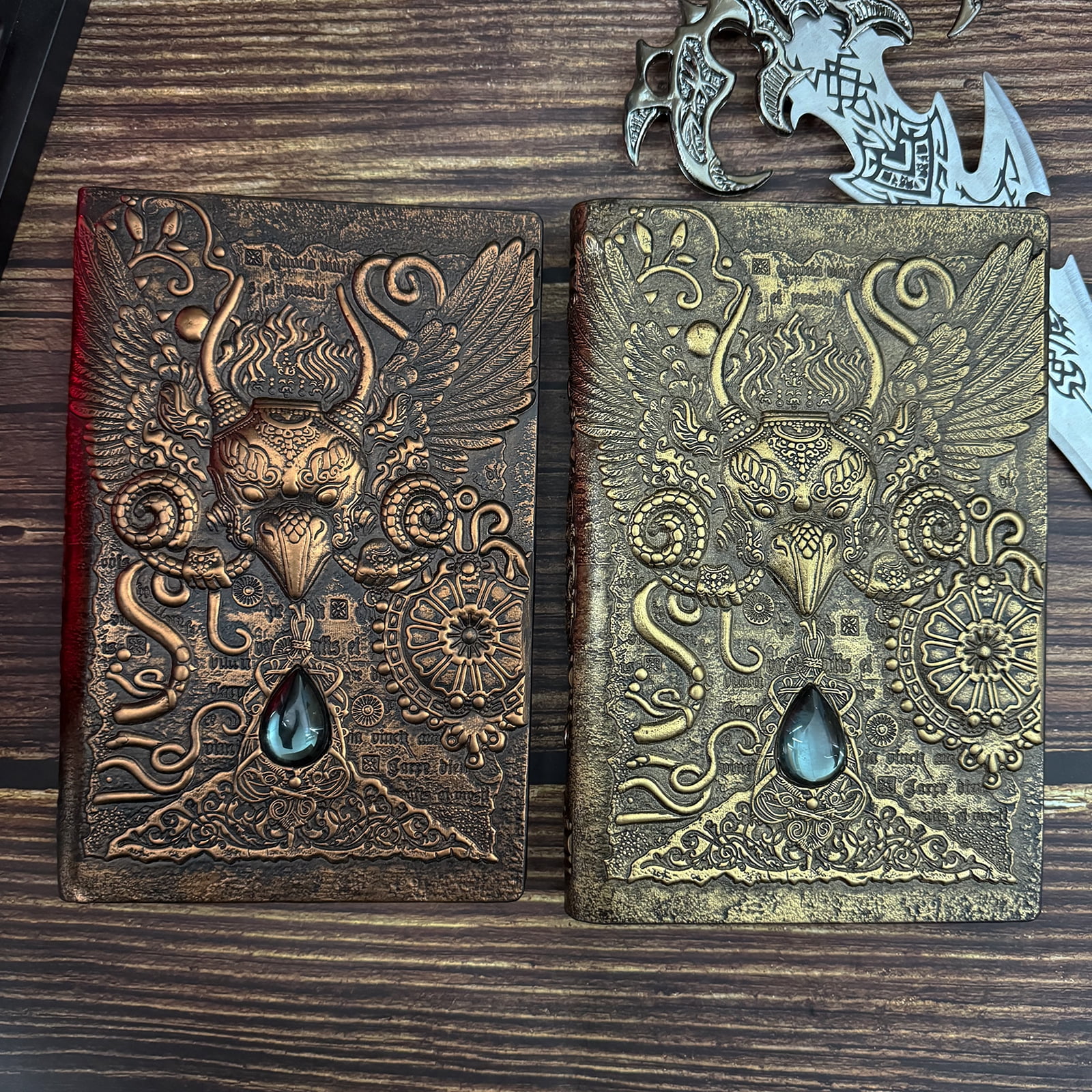 DND Notebook D&D Journal,3D Embossed Leather Notebook Unique 400 Pages Lined Paper Hardcover Vintage Writing Diary Great RPG Lover's Gift For DM's &Players,Men&Women