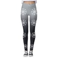 thumbnail image 3 of WILLBEST Leggings de Cintura Alta con Estampado de Copos de Nieve Navideños para Mujer, para Yoga, Entrenamiento, Deportes, Cómodos, Elásticos Y Suaves, Pantalones Deportivos Grande, 3 of 4