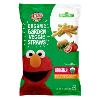 Earth's Best Sesame Street Baby Snack  Original Garden Veggie Straws, 2.75 oz Bag