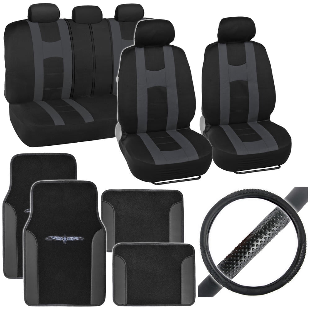 FLOOR MATS STEERING WHEEL COVER SET OF 3 PENRITH PANTHERS CAR SEAT COVERS 