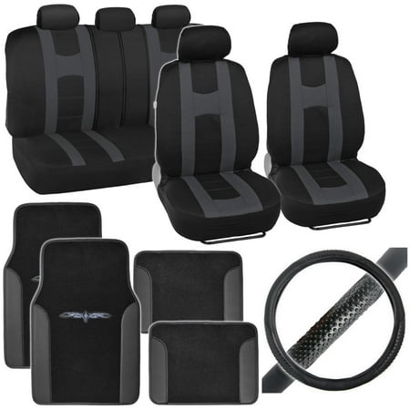 Bdk Rome Sport Car Seat Covers With Floor Mats And Steering Wheel