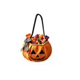 thumbnail image 5 of CUZIBR Girls Witch Halloween Costume Dress Puff Long Lace Sleeve Gothic Lace Up Swing Dress Kids Halloween Party Cosplay Outfits,Orange,One Size, 5 of 5