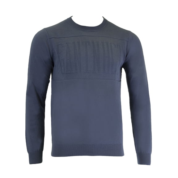 Gant Men's O Gant Logo Crew, Medium, Hurricane Blue