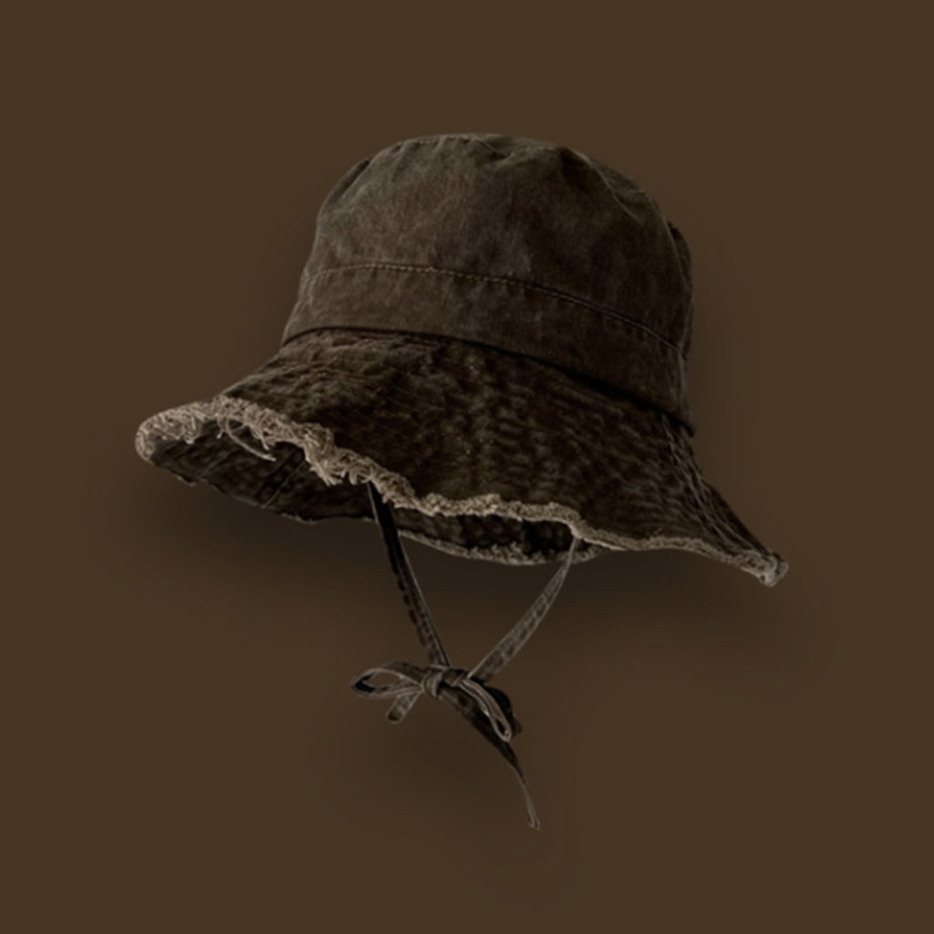 Camo Frayed Bucket Hat Frayed Woodland Camo Sports Cap HOMEBRED