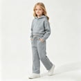 thumbnail image 2 of BOOMNY Girls 2 Peice Sweatsuits Back To School Long Sleeve Hoodies Sweatpants Sets for Kids Comfy Track Suits, 2 of 7