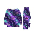 thumbnail image 5 of Halloween Family Pajamas Set Long Sleeve Crew Neck, Soft Matching Halloween Pajamas with Galaxy Ghost Print, Cute Family Halloween Pajama Set for Party, 5 of 6