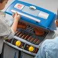 Step2 Sizzle & Smoke Barbecue Blue Toddler Grill Playset with 15 Piece