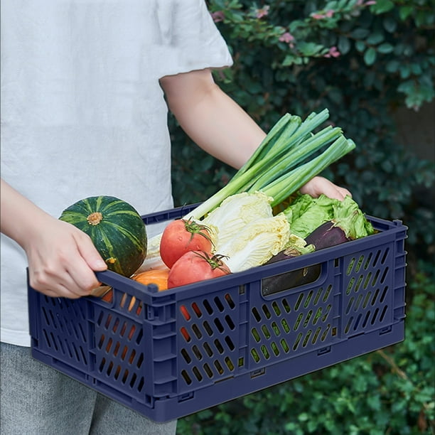 Cesta de Almacenamiento Plegable de Plástico | Organizador de Malla de 30 X 20 X 12 Cm | Multiusos para Snacks, Artículos de Papelería y Cosméticos | Amarillo/Rosa/Blanco/Gris/Verde/Azul | Diseño Dur