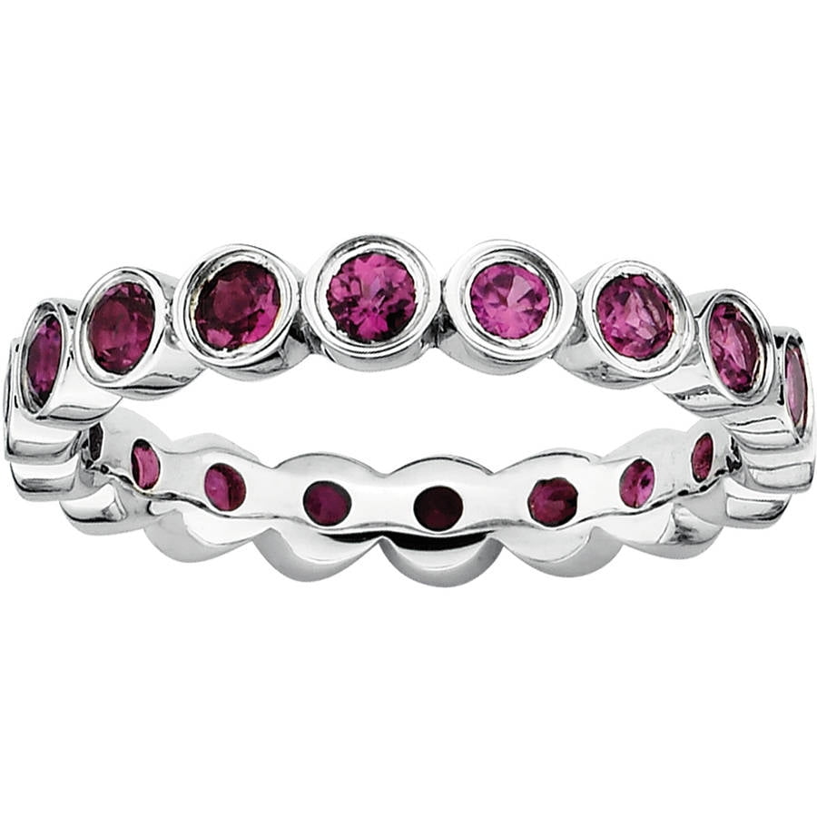 Stackable Expressions Rhodolite Garnet Sterling Silver Ring by Generic