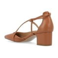 thumbnail image 4 of Journee Womens Galvinn Crisscross Strap Pointed Toe Pumps, Widths Available, 4 of 9
