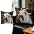 thumbnail image 2 of Screaming Goat Pillow Covers 17.7x17.7in Square Cushion Case, Soft Funny Decor for Sofa Couch Living Room Home Dorm Party, 2 of 5