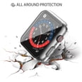 thumbnail image 4 of Phmnkl 2 Pack Hard PC Case Built in Tempered Glass Compatible with 2022 Apple Watch Ultra 49mm, Ultra-Thin Protective Case with Screen Protector for iWatch, Shockproof Cover with Button, Transparent, 4 of 16