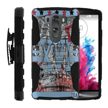 Speed Demons Tiger - LG V10 and LG G4 PRO Miniturtle® Clip Armor Dual Layer Case Rugged Exterior with Built in Kickstand + Holster - XVI REBELLION