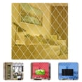 thumbnail image 1 of QualitChoice 17/32/58PCS Mirror Wall Stickers Acrylic Wall Mirror Wall Stickers Fashion Geometric Shape Rhombus TV Background Wall Decoration No.1, 1 of 1