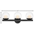 thumbnail image 3 of 57443BK-LL Hinkley Lighting Sunni - 15W 3 LED Medium Bath Vanity-9 Inch Tall and 24 Inch Wide-Black Finish, 3 of 20