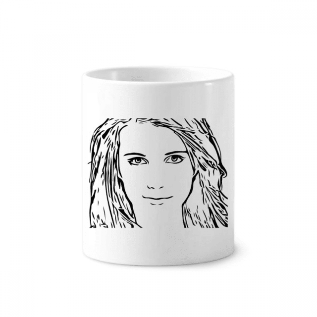La belleza Europea Cepillo de dientes titular de la pluma Mug de ceramica blanca taza 350ml