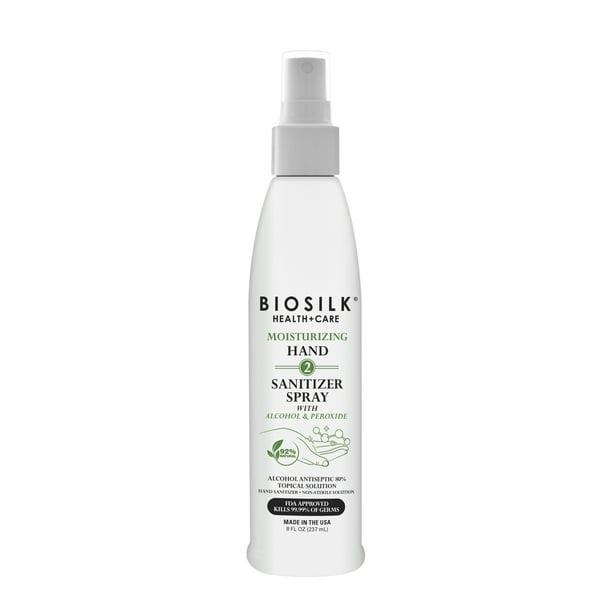 Biosilk Moisturizing Hand 2 Sanitizer Spray, 8 Fl Oz