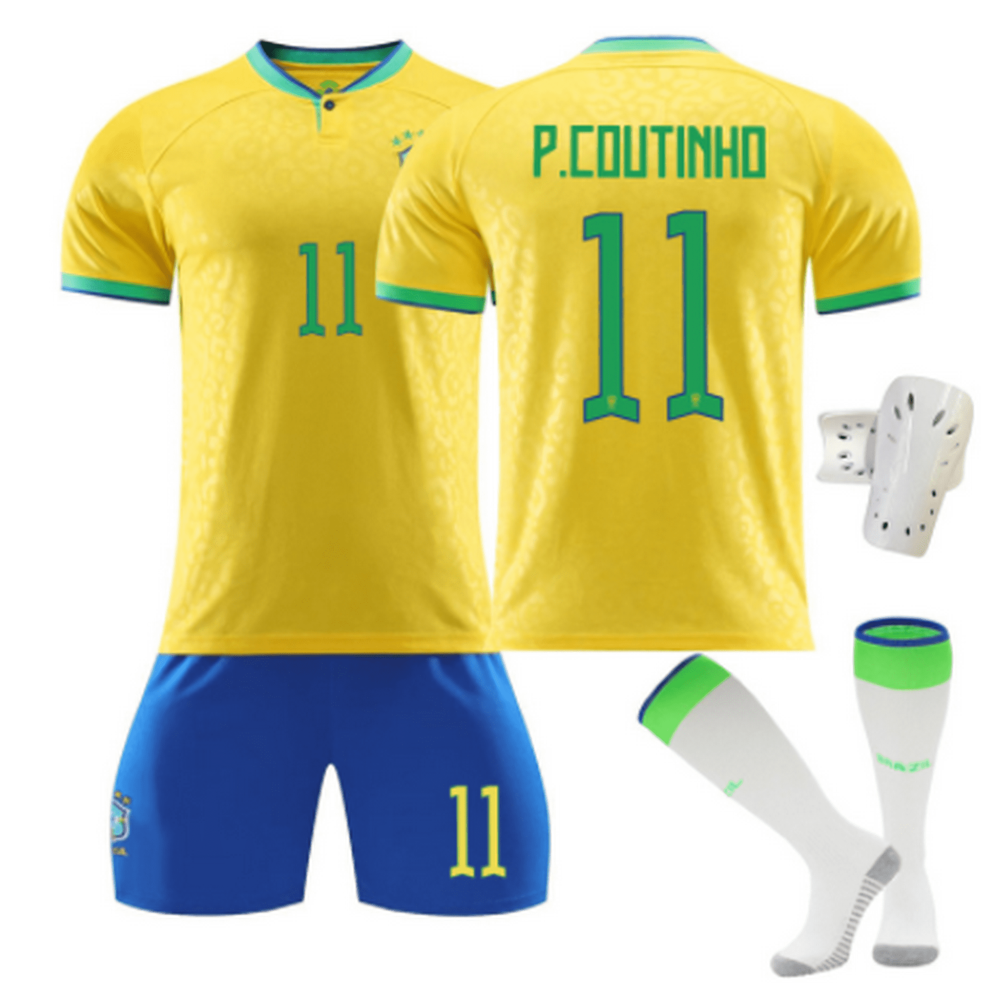 2023 Men's and Women's Brazil Home Football Team Jersey suit P