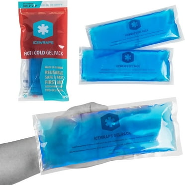 ICEWRAPS 4"x10" Reusable Perineal Ice Packs for Postpartum , Cooling Postpartum Ice Pack Pads , Pack of 2 Ice Pads Blue