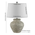 thumbnail image 5 of Safavieh Ledger 15 in 1-Light Contemporary Light Gray Table Lamps White Transitional Shades, 5 of 5
