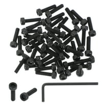M3 x 12mm Hex Socket Head Screws Cap Bolt, 50 Pack 12.9 Grade Carbon Steel Hexagon Socket Screw  with Hex Wrenches