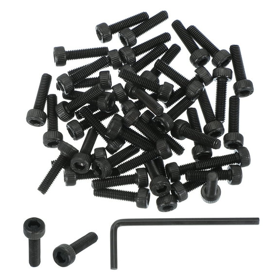 M3 x 12mm Hex Socket Head Screws Cap Bolt, 50 Pack 12.9 Grade Carbon Steel Hexagon Socket Screw  with Hex Wrenches