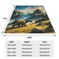 thumbnail image 3 of Balery Valley River Dinosaur Manta de Felpa Suave y Acogedora – Cobija de Franela Aterciopelada para Cama, Lavable y Cálida para Sofá, Mascotas, Transpirable-60"x50", 3 of 7
