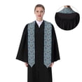 thumbnail image 4 of Haiem Underwater Animals and Flowers Pattern Graduation Stole 2024 | Premium Satin Sash for Graduation Ceremony, 4 of 7