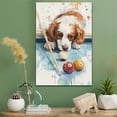 thumbnail image 2 of Nederlandse Kooikerhondje Dog Canvas Billiards Stretched Canvas Size 8x12 – Funny Nederlandse Kooikerhondje Dog Canvas Wall Decor, Funny Dog Wall Art for Billiards Room, 2 of 5
