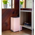 thumbnail image 3 of Qualiazero 2.6 Gallon Trash Can, Stainless Steel Step On Bathroom Trash Can, Pink, 3 of 11