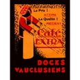 thumbnail image 3 of Retrolabel 12x14 Black Modern Framed Museum Art Print Titled - Cafe Extra - Docks Vauclusiens, 3 of 5